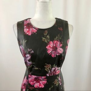 Printed pleather sheath dress (#52)